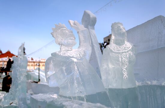 Ice city in Tomsk