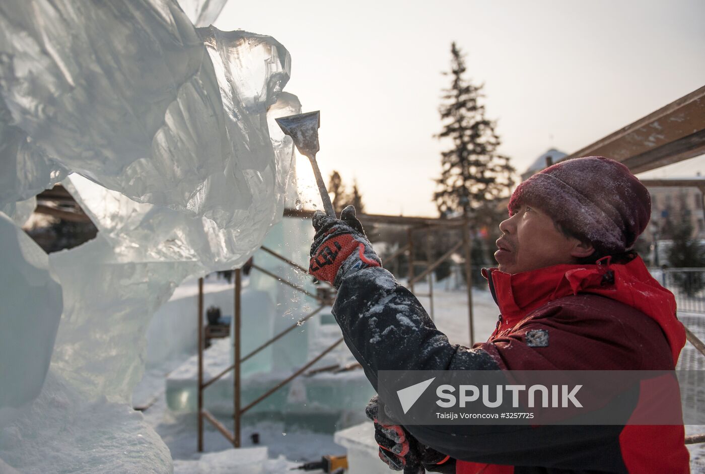 Ice city in Tomsk