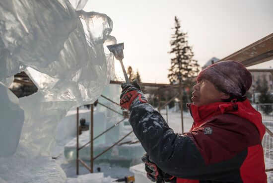 Ice city in Tomsk