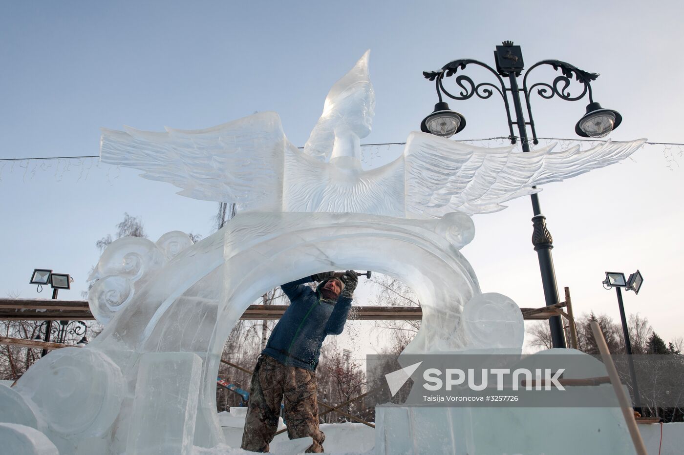 Ice city in Tomsk