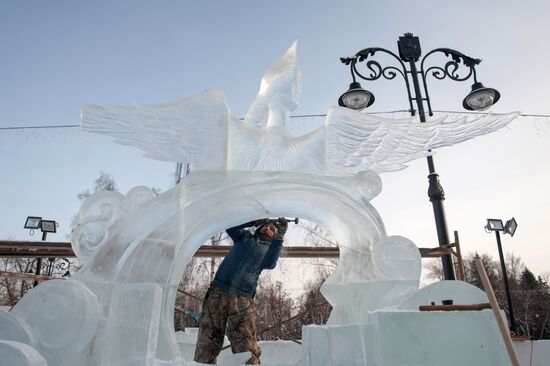 Ice city in Tomsk