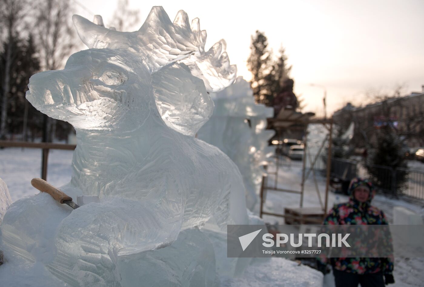 Ice city in Tomsk