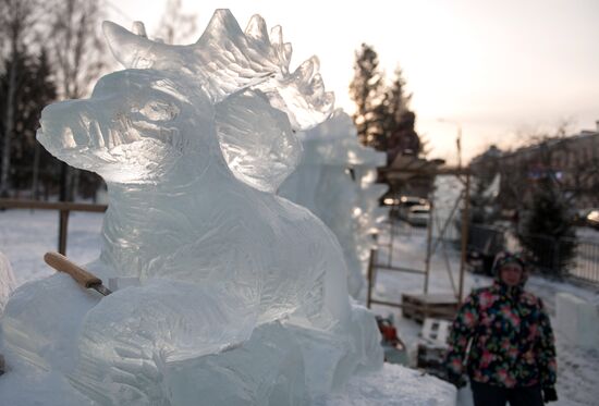 Ice city in Tomsk