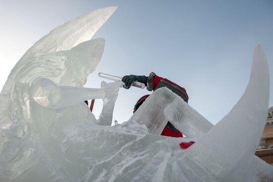 Ice city in Tomsk