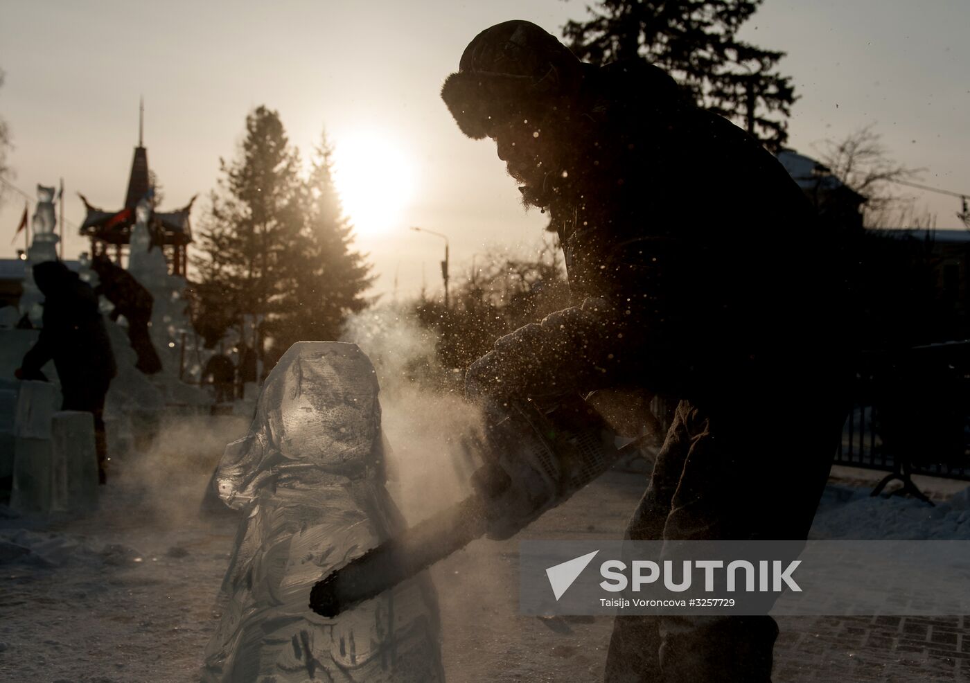 Ice city in Tomsk