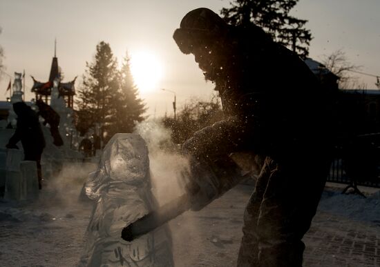 Ice city in Tomsk