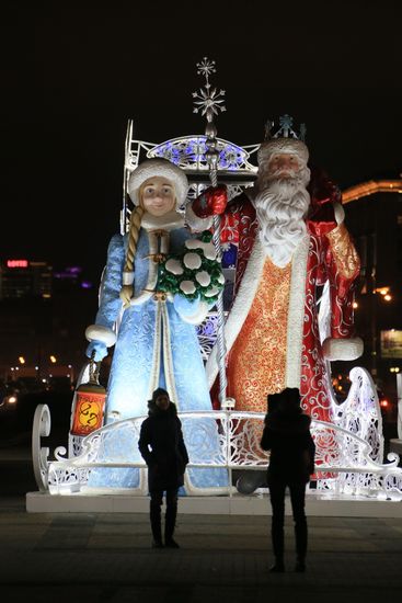New Year's lights in Moscow