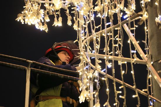 New Year's lights in Moscow