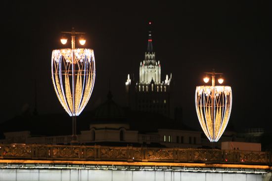New Year's lights in Moscow