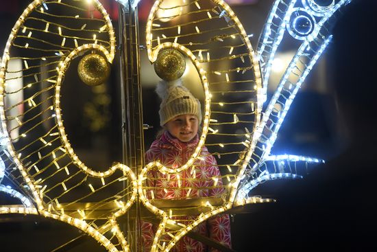 New Year's lights in Moscow