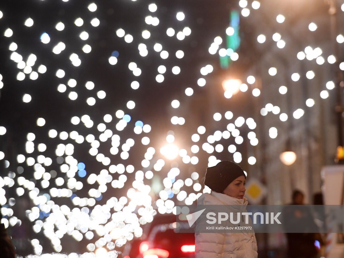 New Year's lights in Moscow