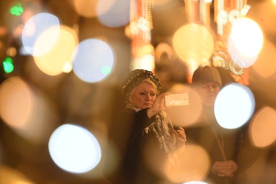 New Year's lights in Moscow