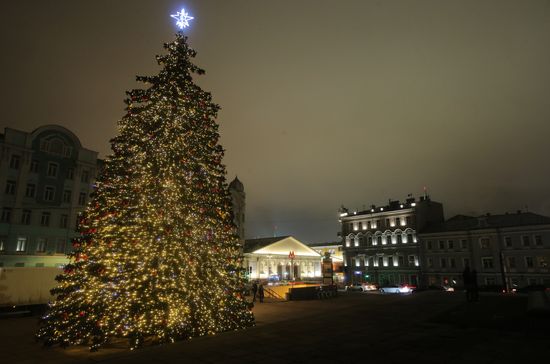 New Year's lights in Moscow