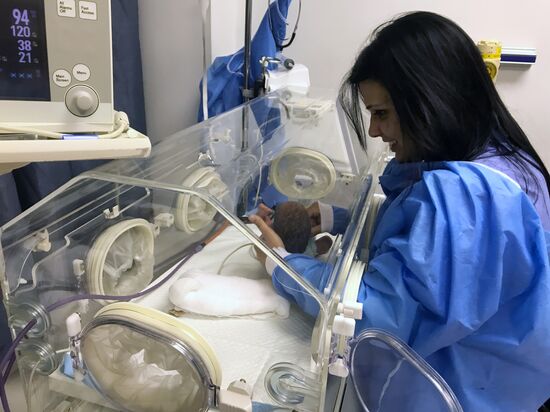 Children's unit of Tishreen Hospital in Latakia, Syria