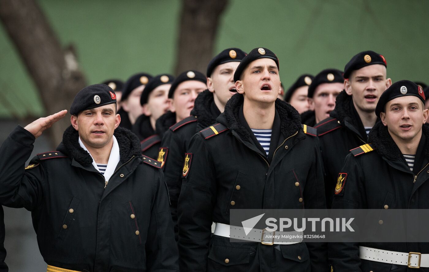Fiftieth anniversary of the Black Sea Fleet's detached marine brigade