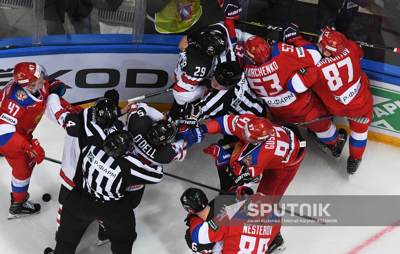 Ice hockey. Channel One Cup. Russia vs. Canada