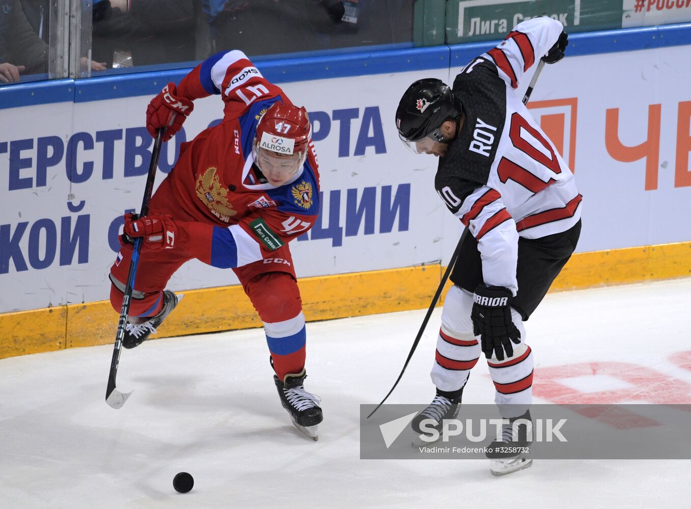 Ice hockey. Channel One Cup. Russia vs. Canada