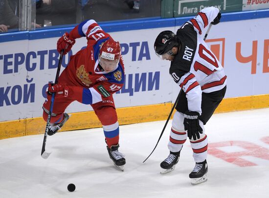 Ice hockey. Channel One Cup. Russia vs. Canada