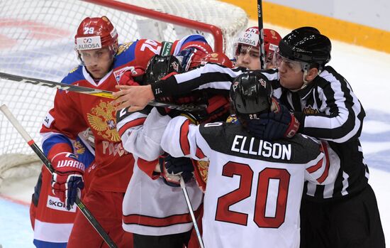 Ice hockey. Channel One Cup. Russia vs. Canada