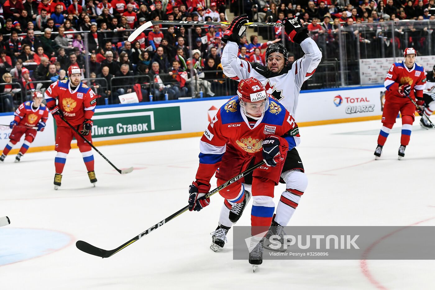 Ice hockey. Channel One Cup. Russia vs. Canada