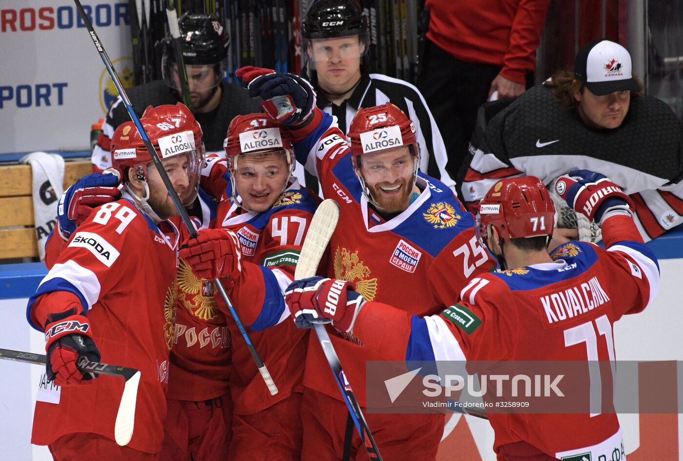 Ice hockey. Channel One Cup. Russia vs. Canada