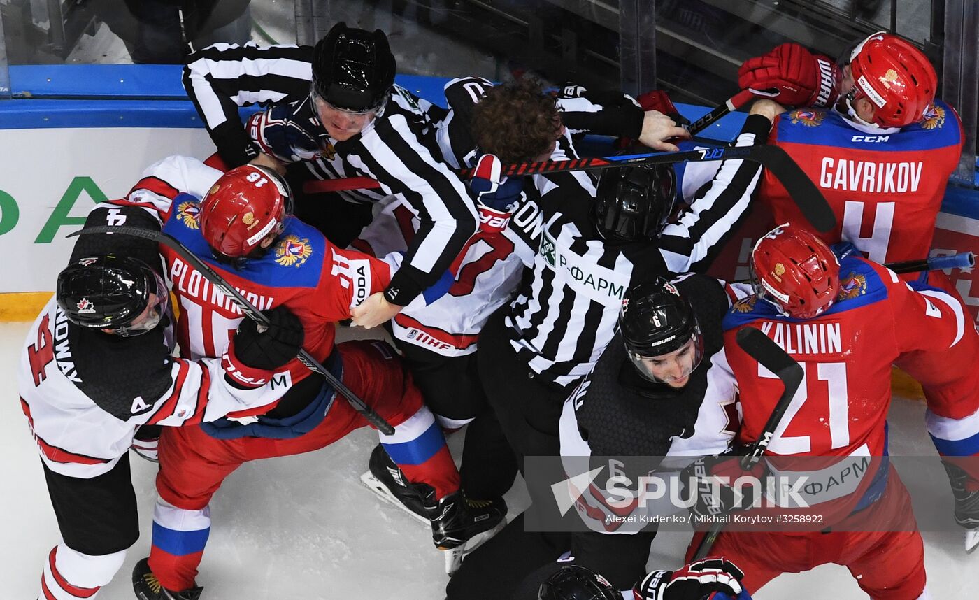 Ice hockey. Channel One Cup. Russia vs. Canada