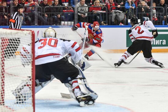 Ice hockey. Channel One Cup. Russia vs. Canada