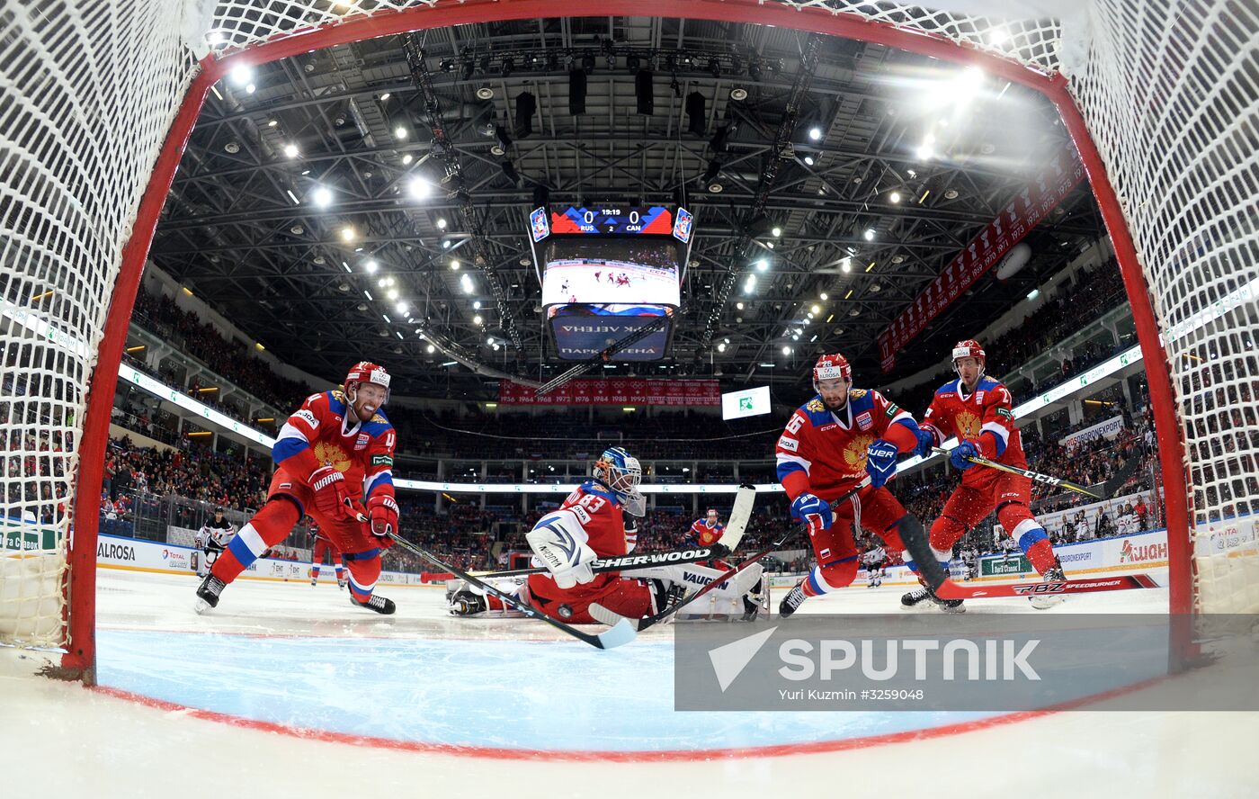 Ice hockey. Channel One Cup. Russia vs. Canada