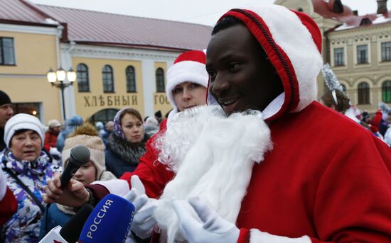 Father Frost parade in Rybinsk