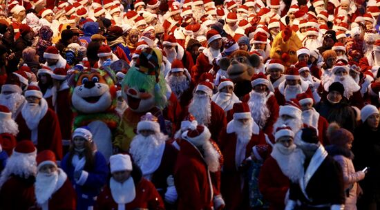 Father Frost parade in Rybinsk