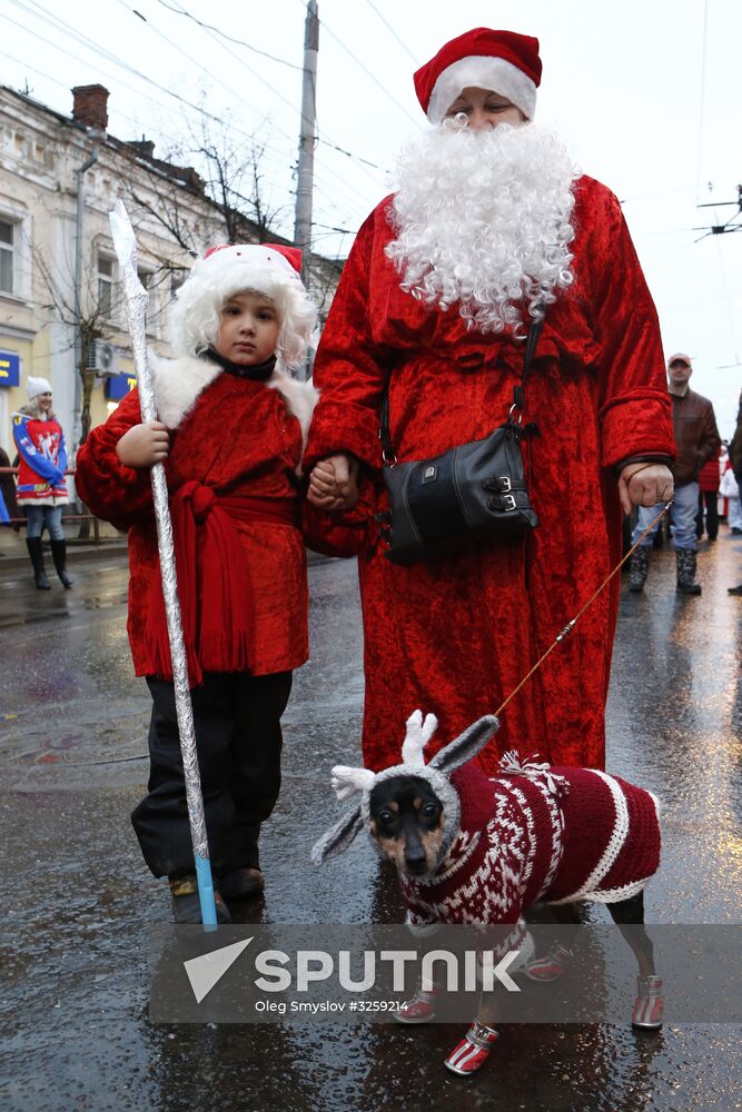 Father Frost parade in Rybinsk
