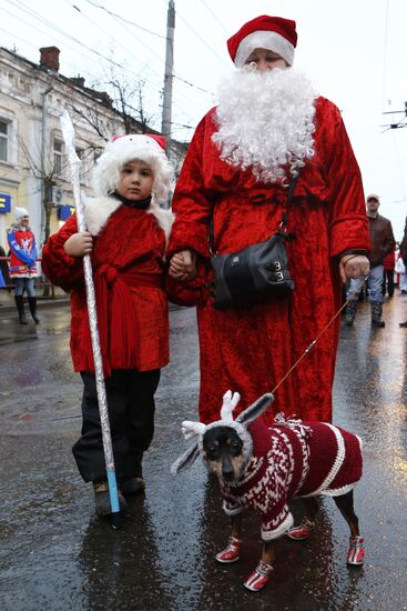 Father Frost parade in Rybinsk