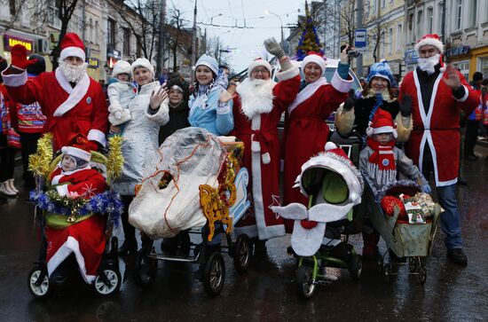 Father Frost parade in Rybinsk
