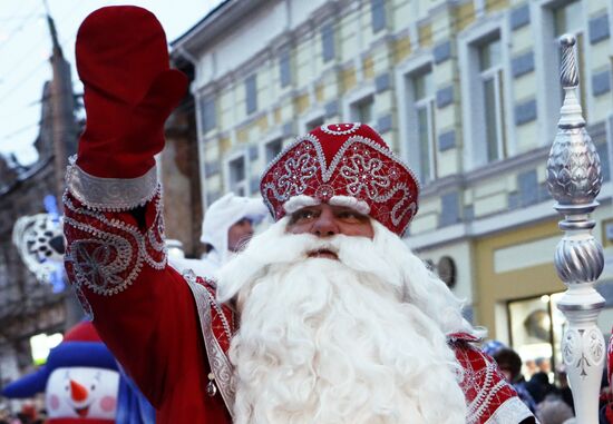 Father Frost parade in Rybinsk