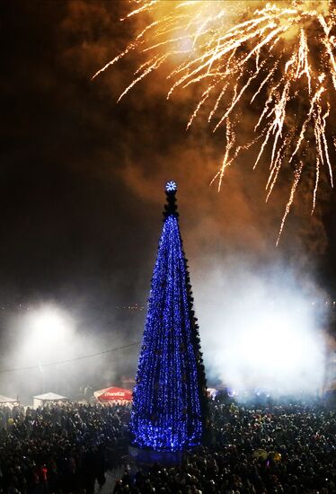 Father Frost parade in Rybinsk