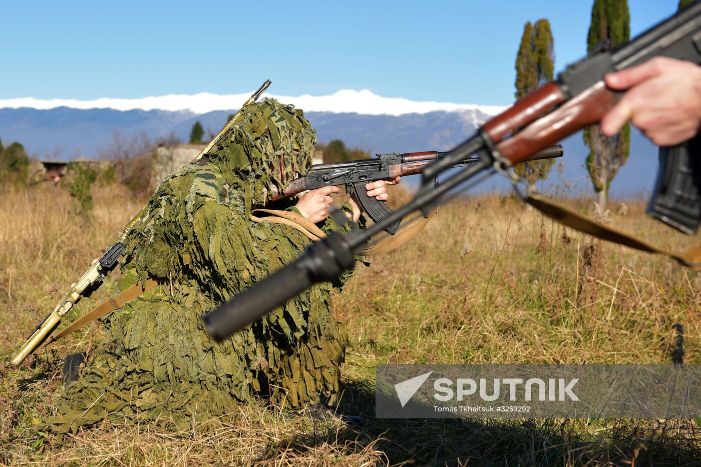 Russian Armed Forces' snipers exercise in Gudauta