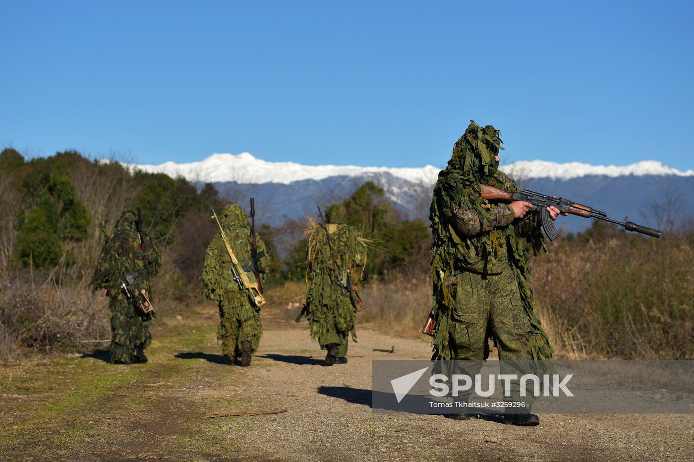Russian Armed Forces' snipers exercise in Gudauta
