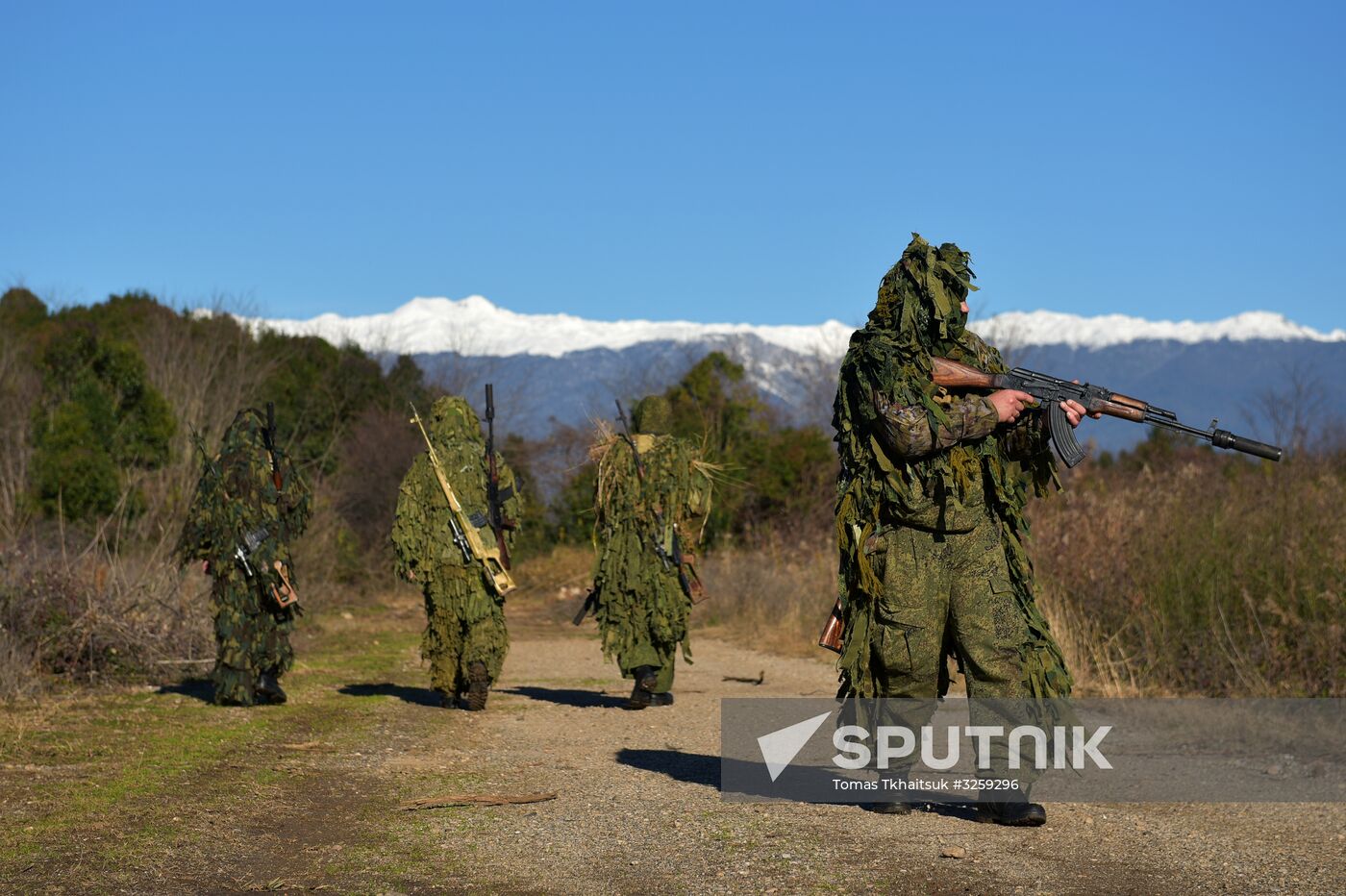 Russian Armed Forces' snipers exercise in Gudauta