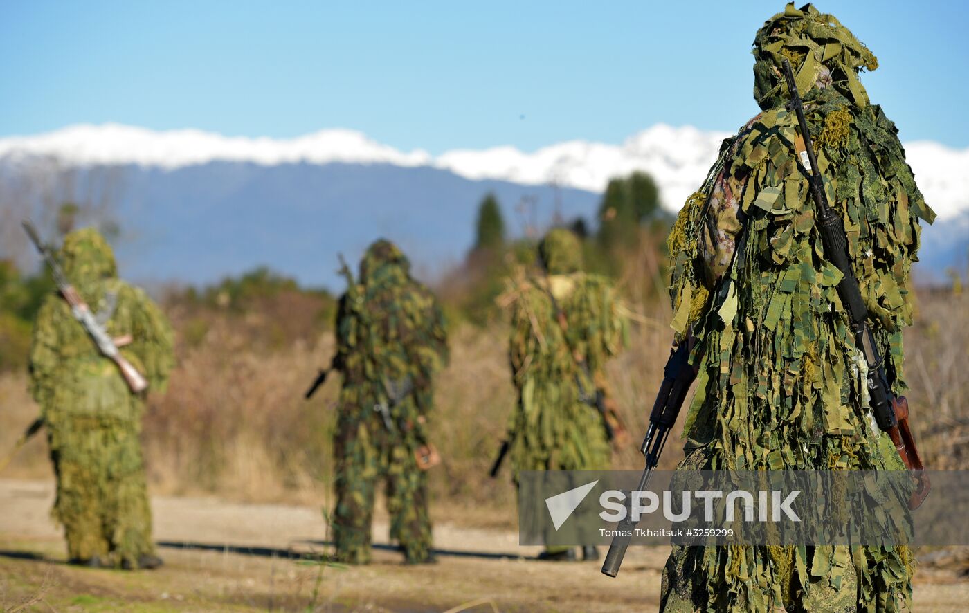 Russian Armed Forces' snipers exercise in Gudauta