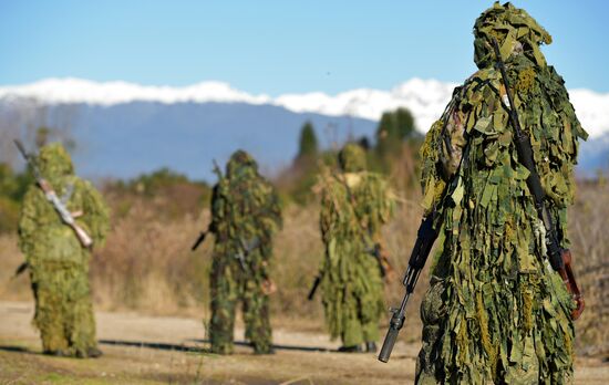 Russian Armed Forces' snipers exercise in Gudauta