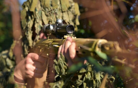 Russian Armed Forces' snipers exercise in Gudauta