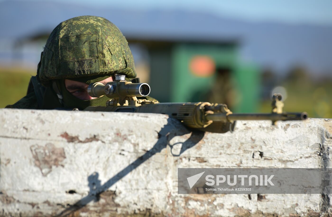 Russian Armed Forces' snipers exercise in Gudauta