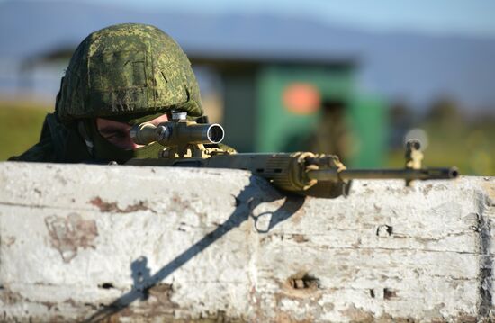 Russian Armed Forces' snipers exercise in Gudauta