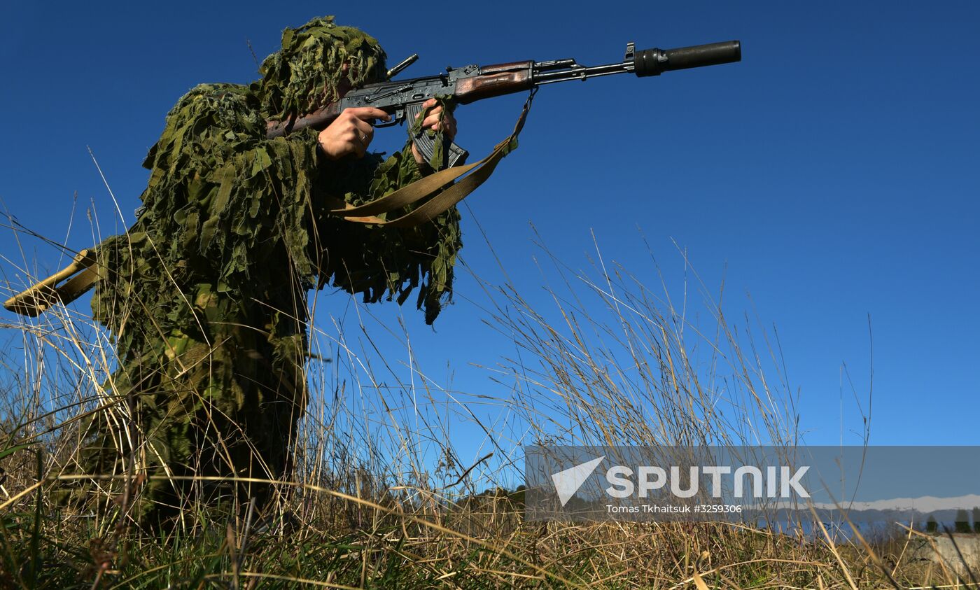Russian Armed Forces' snipers exercise in Gudauta