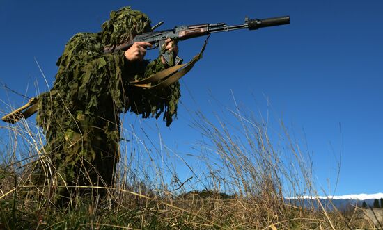Russian Armed Forces' snipers exercise in Gudauta