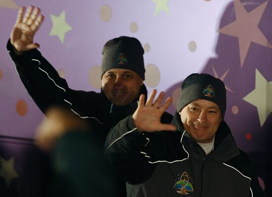 Soyuz-FG carrier vehicle with Soyuz MS-07 manned spacecraft launched from Baikonur Cosmodrome