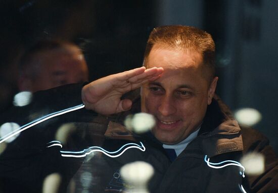 Soyuz-FG carrier vehicle with Soyuz MS-07 manned spacecraft launched from Baikonur Cosmodrome