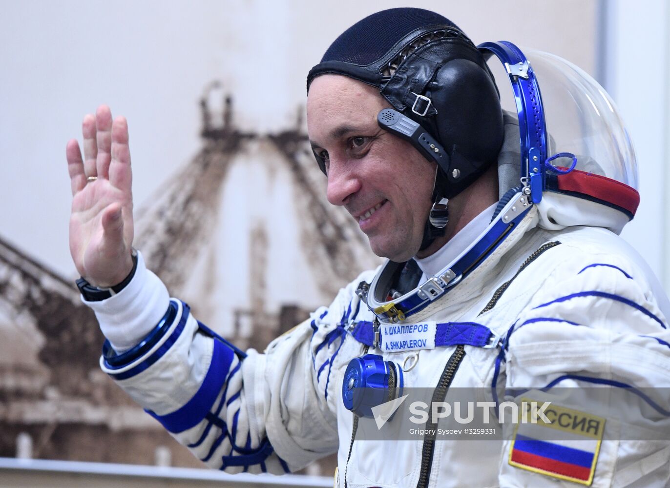 Soyuz-FG carrier vehicle with Soyuz MS-07 manned spacecraft launched from Baikonur Cosmodrome