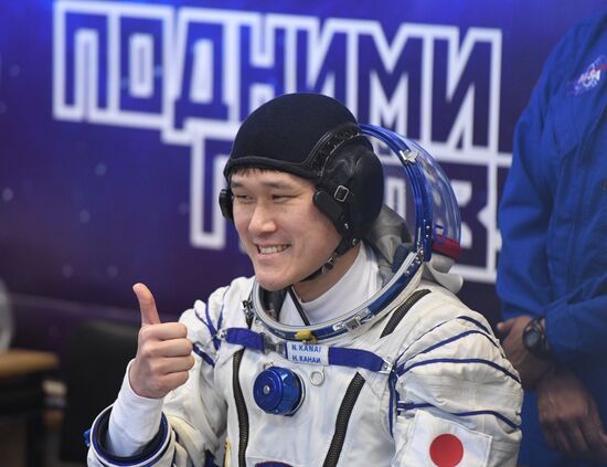 Soyuz-FG carrier vehicle with Soyuz MS-07 manned spacecraft launched from Baikonur Cosmodrome