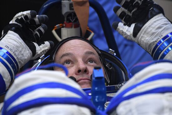 Soyuz-FG carrier vehicle with Soyuz MS-07 manned spacecraft launched from Baikonur Cosmodrome